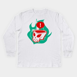 Flame Skull! Kids Long Sleeve T-Shirt